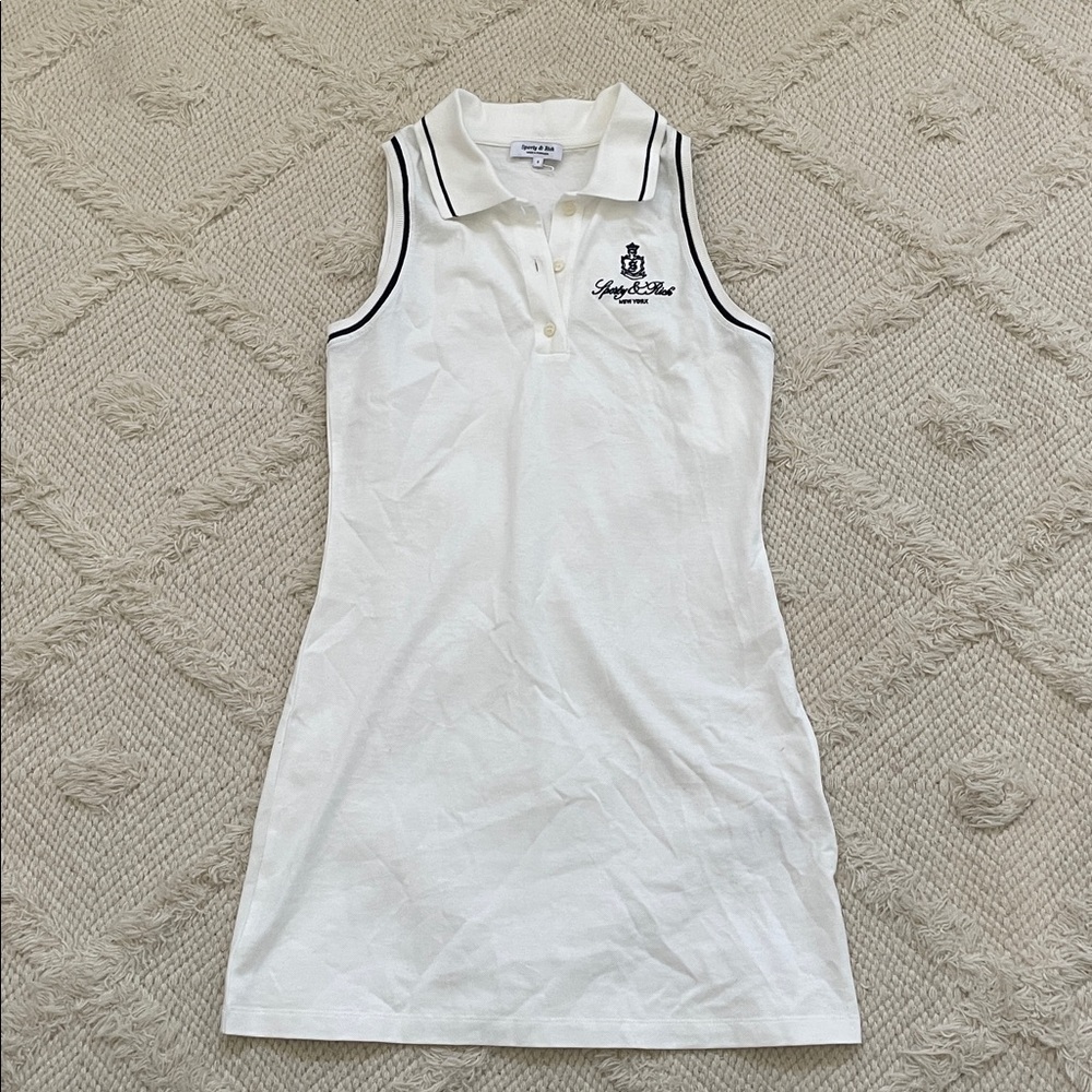 Sporty & Rich Vendome Pique Polo Dress - Picture 3 of 5